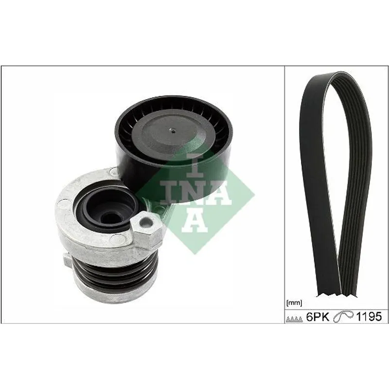 VANTİLATÖR GERGİ SETİ MEGANE / CLIO / KANGOO / FLUENCE / CAPTUR / KADJAR / QASHQAI / MERCEDES C180 / 08= / 6PK1195 KAYIŞLI