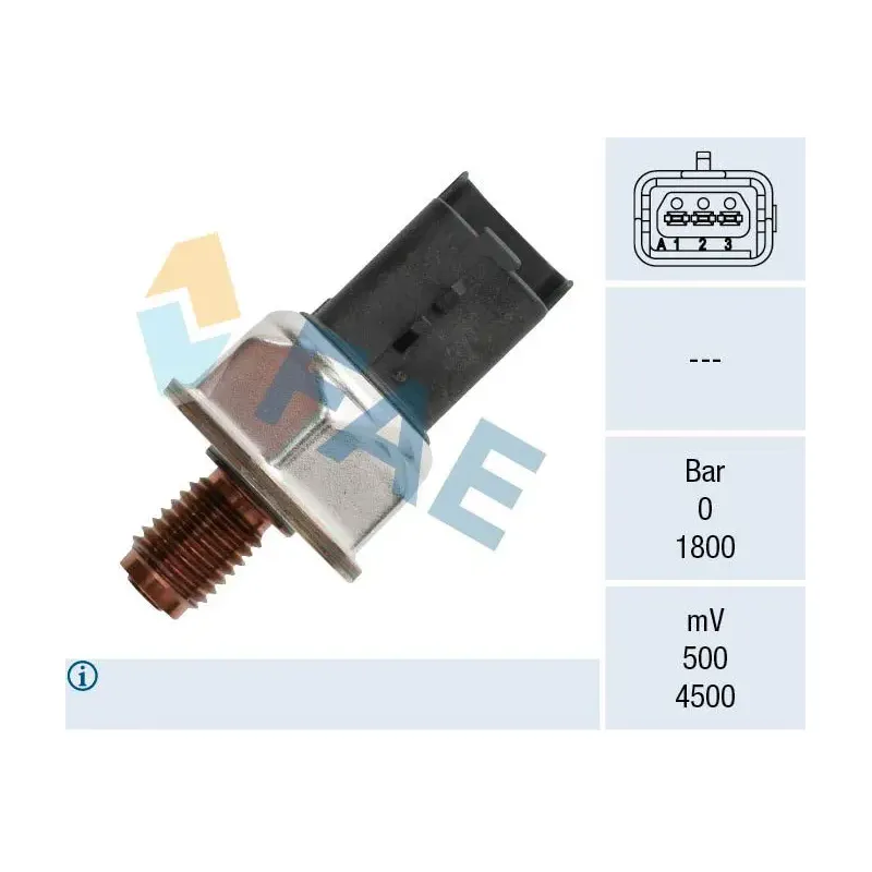 SENSÖR YAKIT BASINÇ 206 / 207 / 307 / 308 / PARTNER / FOCUS 03= 1.4-1.6 HDI/TDCI ( RAIL BASINÇ MÜSÜRÜ)