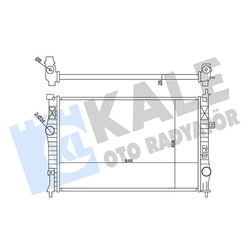 RADYATÖR SU ASTRA L / GRANDLAND X / BERLİNGO / C4 PICASSO II / JUMMPY II / DS4 / 3008 / 308 II  B12XHT-D12XHT-D15XHT-A16XHL-D16XHT